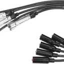 ACROPIX Car Spark Plug Coil Wires Ignition Coil Harness Cable 7mm Fit for VW Transporter 1985-1991 Vanagon 1984-1991 1.9L 2.1L No.200998031D - Pack of 5