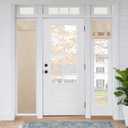 RYB HOME Room Darkening Sidelight Door Curtains, Privacy Window Curtains Thermal Insulate Covering for Patio/Glass/Front Door, 12 inch x 69 inches, Beige, 1 Panel