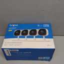 Tapo 1080P Indoor Wired Security Camera - Works as a Baby & Pet Monitor, Motion Detection, 2-Way Audio, Siren, Night Vision, Subscription-Free Local or Optional Cloud, Works with Alexa, C100(4-Pack) (White)