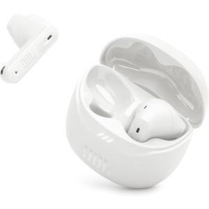 JBL Tune Flex 2 - True Wireless Noise Cancelling Earbuds with JBL Spatial Sound and Smart Ambient Technology, 6 mics for Perfect Calls, up to 48Hrs of Playback, IP54 Dust & Water Resistant (White)