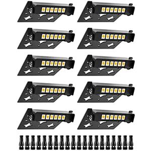 DOREIO 3W Retaining Wall Lights 4 inch LED Hardscape Lighting Low Voltage Landscape Paver Lights 12V 24V Step Lights Outdoor IP66 Waterproof 3000K Soft White Deck Lighting, Pack 8