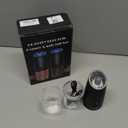 Rechargeable Pepper and Salt Grinder Set, whit Gravity Sensing Switch and LED Light, One Hand Automatic Operation -Black/2 Pack