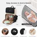 LOVEVOOK Diaper Bag Backpack, Baby Travel Bags for Boys & Girl, Toddler Waterproof Diaper Bag w/Changing Pad (Black, 15.6''-Small)