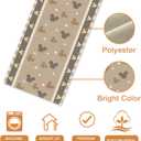 Seliem Cute Grey Table Runner, Grey Polka Dot Kitchen Dining Table Decor, Burlap Home Decoration Indoor Outdoor Party Supply 13 x 72 Inches