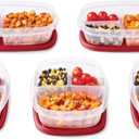 Rubbermaid EasyFindLids Meal Prep Containers 5.1 Cup Red