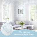 Dimoon 385.8"x17.3" Peel and Stick Wallpaper Floral Contact Paper Boho White Blue Vintage Wallpaper Removable Self Adhesive Modern Wall Paper for Bedroom Bathroom Cabinets Drawers Thicken Vinyl Roll