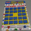 Melissa & Doug Flip to Win Travel Memory Game - Wooden Game Board, 7 Double-Sided Cards Road Trip Essentials for Kids, Hangman for Kids, Memory Toy for Toddlers and 5+