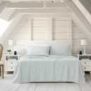 Linen Closet Luxury Cotton Blend 4-Piece Sheet Set, Full, Aqua