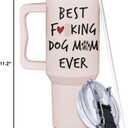 Dog Mom Gifts For Women - Dog Lady Gifts - Mothers Day Gift For Dog Lovers - Birthday, Christmas Gift For Pet Owners - Pet Lover Present For Women - Dog Mom 40oz Tumbler With Handle