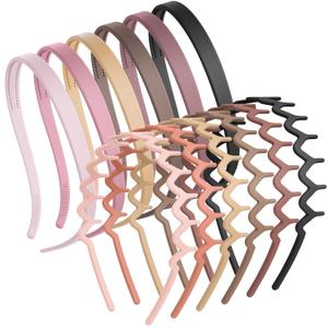 Suncalla 12 Set Headbands for Glasses and Zig Zag Headbands No Pressure No Headache Plastic Hair Bands with Teeth for Women