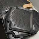 RizLiner BMW 3 Series 2006-2013 M3 E90 E92 E93 325i 328i 330i 335i 335is RWD (No xDrive Models) Floor Mats 3D Custom Fit Car Mats All Weather Waterproof Odorless Non-Slip (Front & Rear)
