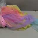 2-in-1 Rainbow Tablecloths with Tulle Table Skirt for 6 Foot Rectangle Tables, Party Ruffle Tutu Table Skirt Stretch Fitted Covers for Wedding Reception Birthday Baby Shower Celebration Banquet Event