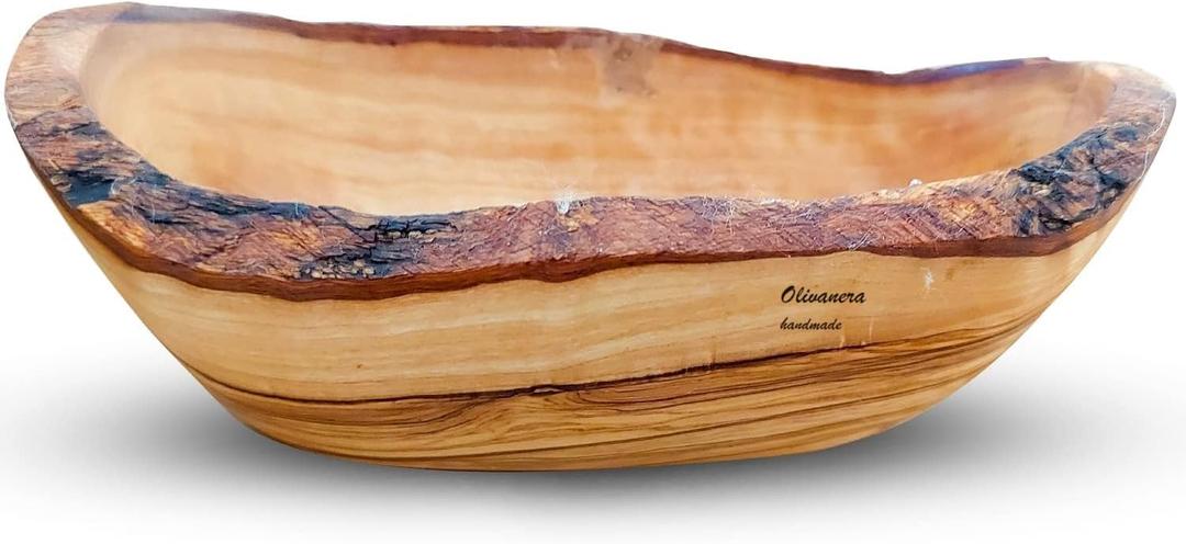 OLIVANERA Olive Wood Rustic Dipping Bowl 6 * 3 * 3 Inch Decorative Wooden Bowl, Small Wooden bowl, Handcrafted Mixing Bowls For Serving Nuts Desserts, and Accent Decor Gifts for Any Occasion
