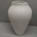 White Ceramic Vase - Large 13.6 Inch Tall Floor Vase for Centerpieces, Farmhouse Flower Vases, Rustic Minimalist Home Decor for Living Room, Enterway, Wedding (Sandstone White)