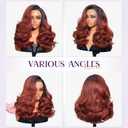 13x4 Glueless Wigs HD Transparent Lace,Wear and Go Synthetic Wig,C Part,T Part,200% Density Body Wave with Baby Hair,Pre-Plucked Frontal Wigs for Women ,Natural Hairline,Breathable Wig Cap 16 Inch