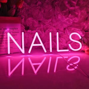 Britrio LED NAILS Neon Sign Light Pink Nails Spa Beauty Salon Studio LED Wall Art Decor Sign for Business Stores Logo Barber Shops Indoors Nail Tech Gift 5V USB Powered with Dimmer Switch 15.75 IN Britrio LED NAILS Neon Sign Light Pink Nails Spa Beauty Salon Studio LED Wall Art Decor Sign for Business Stores Logo Barber Shops Indoors Nail Tech Gift 5V USB Powered with Dimmer Switch 15.75 IN