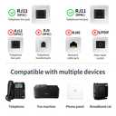 Phone Cable 100 Feet Long Telephone Line Cord with RJ11 6P4C Connectors for Landline Phone, Fax Machine and Modem, for Both in-Wall and Out-Wall Using, White, AV04221