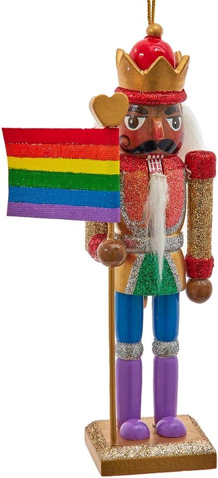 Kurt S. Adler 6 Inch African American Black Gay Pride Nutcracker Ornament ~ Love is Love