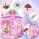 Mnagant Toys for Girls,Large Kids Tent Toddler Girl Toys,Foldable Tent for Kids with Carry Bag Indoor Playhouses,Princess Toy for 3-12 Year Old Girl Castle Playhouse Unicorns Gifts for Girls