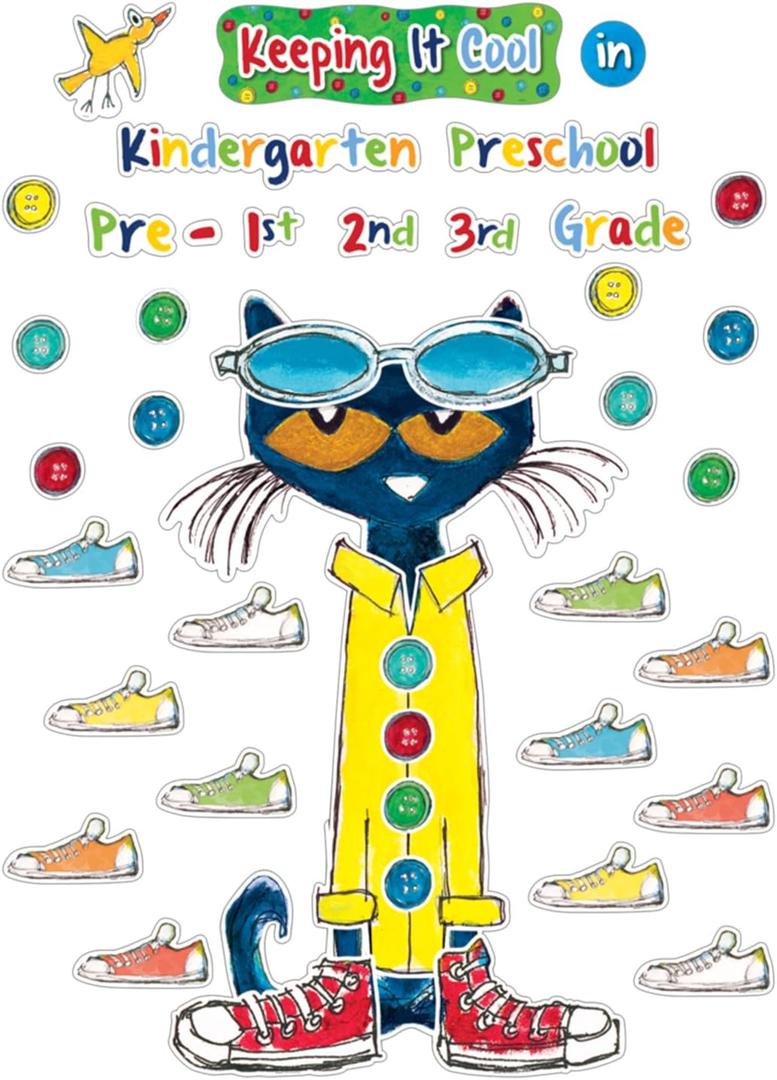 Edupress Pete the Cat Keeping it Cool In Bulletin Board Set (EP63922), 24" x 18"
