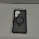 TORRAS 360 Spin Magnetic Stand for Samsung Galaxy S25 Ultra Case, Fit for Magsafe, Military Grade Slim Protective S25 Ultra Case with Kickstand & Ring Holder, Ostand Spin, Translucent Frosted Black