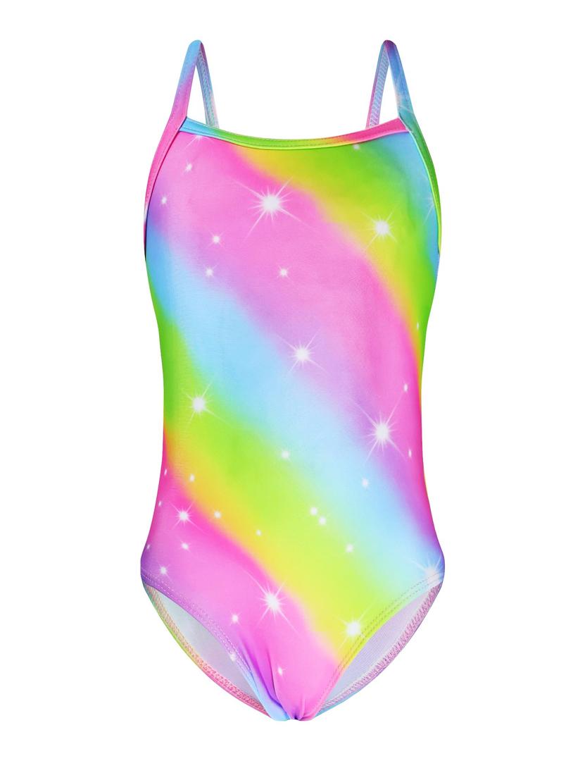 Snowheart Girls Swimsuit One-Piece Bathing Suits Multicolor Kids Sport Summer Beach Swimwear for 2-12 Years Old