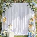 10x10ft Wrinkle Free White Backdrop Curtains for Party Background, 2 Panels 5x10ft Silky Polyester Photo Backdrop Drapes Back Drop Cloth for Wedding Birthday Photography Baby Shower Decor (10ftx10ft)