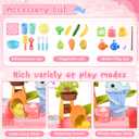Ploomi Upgraded Toddler Sand Water Table Toy with Electric Water Pump, Kids Sand Water with Faucet/Play Food Accessories/Fishing Toy, Kitchen Play Sink Toys for Girl Boy Age 3+, 21.26"L x 11.42"W x 20.87"H