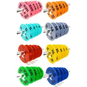 Clothes Size Dividers | 40 Pieces 8 Colors XXS-XXXL | Ultimate Clothing Rack Dividers | Round Clothes Rack Clothes Hangers, Commercial Clothing Racks, Clothing Shops by GIDABRAND