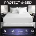 Protect-A-Bed Essential Zippered Mattress Encasement Queen, 100% Waterproof Top, Bed Bug Resistant, Dust Mite Barrier Mattress Encasement, Breathable & Quiet, Antimicrobial, Fits 6"-11" Mattresses​