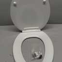 KOHLER Broadwood Quiet-Close, Elongated Toilet Seat Soft Close, Durable Wood, Easy Installation, Universal Fit, Home Essentials, White Finish, K-25881-0