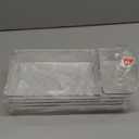 6 Pack Large Clear Plastic Drawer Organizer Trays, Acrylic Kitchen Drawer Organization and Storage Dividers, Non-Slip Storage Bins for Makeup, Kitchen Utensils, Bathroom, Jewelries and Office Desk