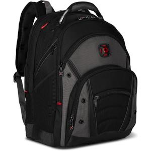 Wenger Synergy Laptop Backpack, Fits 16 Inch Laptop, Men's and Women's Laptop Bag, Black/Grey