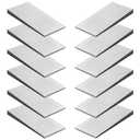 12 PCS Steel Flange Wedges, Metal Wedges Shims for Leveling, 4" x 2" Triangle Steel Wedge for Leveling, Welding & Metal Lathe Alignment