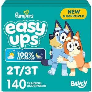 Pampers Training Pants - Easy Ups Boys & Girls Bluey - Size 2T-3T, 140 Count, Children's Potty Underwear
