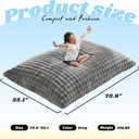 Hobestluk 3 in 1 Bean Bag Chair Giant Bean Bag Chairs for Adults with Bubble Cover Convertible Bean Bag Floor Cushion with Machine Washable Cover for Living Room (Bubble Grey), Large