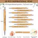 Fulmoon 20 Set Employee Appreciation Gifts Includes Thank You Wood Bamboo Pen May You Be Proud Sign Ballpoint Pen Employee Appreciation Bookmark Card for Teacher Nurse Coworker Team Staff Graduation