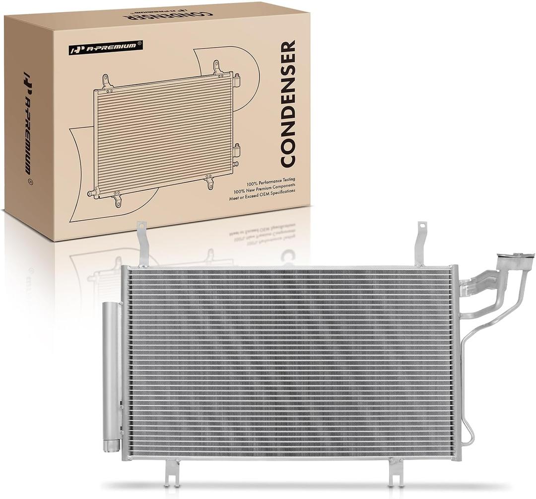A-Premium Air Conditioning A/C Condenser Compatible with Nissan Pathfinder 2013-2019 & Infiniti QX60 2014-2018, JX35 2013, 2.5L 3.5L, Replace# 4201, 921003JA0E