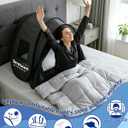 Sleep Bed Tent for Head, Pop-up Blackout Sleep Tent, with Dual-Layer Blackout and Mesh Door Curtains, Head Tent for Sleeping, Night Shifts, Napping, Travel, Dorms, Sunbathing, 30.7" L x 22.4" H x 27.6" W