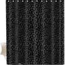 Shower Curtain for Bathroom, Cute Shower Curtain Sets with 12 Hooks, Waterproof Fabric Bath Curtain for Home, 72Wx72H Luxury Black Leopard
