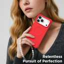 for iPhone 17 Pro Case, Compatible with MagSafe, Screen Protector +[Integrated Silicone Camera Control Button], Shockproof Protective Magnetic Case for iPhone 17 Pro 6.3", Red