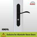 Ideal Security MCMB Curved Mortise Lock Set, Exclusive Replacement for AluminArt Storm Doors and Screen Doors, Adjustable 3/4" Backset, Matte Black