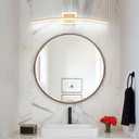 PRESDE 32in Dimmable LED Gold Bathroom Light Fixtures Over Mirror, Vanity Light for Bathroom,Modern Brushed Bronze Bath Wall Lighting