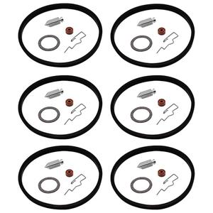 JA&MIU 631021B 6PCS Carburetor Carb Needle Seat Bowl Gasket Repair Kit Compatible with Tecumseh 631021 631021B 631021A V40 V50 V60 VM80 H30 VM100 HMSK HSSK LEV LV OH195