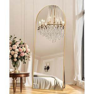 55"x16"Floor Mirror Full Length,Arched Full Length Mirror with Stand,Full Body Mirror,Hanging or Large Leaning for Bedroom Living Room Black