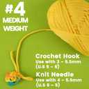 3 Pack Beginners Crochet Yarn, Christmas Green Cotton Yarn for Crocheting Knitting Beginners, Easy-to-See Stitches, Chunky Thick Bulky Cotton Soft Yarn for Crocheting (3x50g)