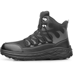 Ayekdeo Slip On Steel Toe Shoes for Men Work Safety Sneakers Comfortable Indestructible Industrial Construction Footwear (Black)