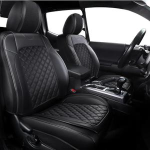 Custom Seat Covers for Tacoma Gen 3rd 2016-2023 Double Cab Crew Cab SR/SR5, TRD Sport, TRD Off-Road, TRD Pro, Limited Trucks, Waterproof Luxury Leather Tacoma Seat Cover Front Seats