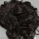 Topcosplay Men Wigs Black Brown Short Curly Wavy Layered Cosplay Costume Party Male Wig