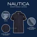 Nautica Boys' School Uniform Sensory-Friendly Short Sleeve Performance Polo (18-20, Navy)